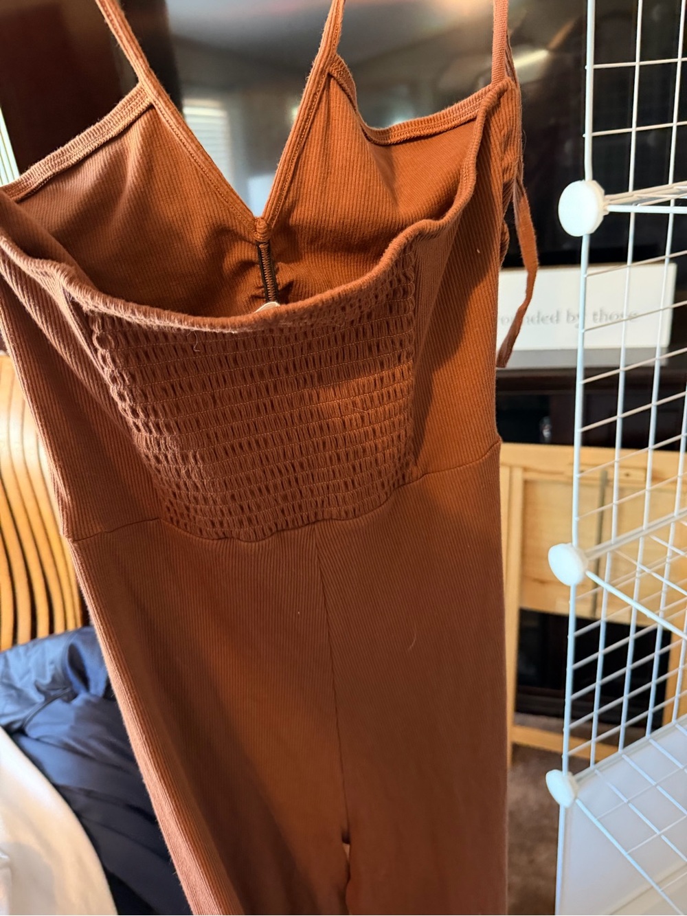 aerie Rust-Brown Spaghetti-Strap Jumpsuit - Picture 4 of 4